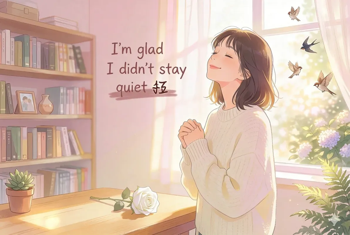 im-glad-i-didnt-stay-quiet-Pickup Lines for Shy People