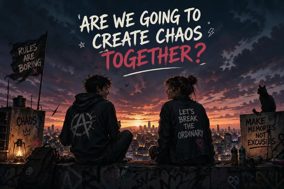 are-we-going-to-create-chaos-together DARK HUMOR FLIRTY MESSAGE