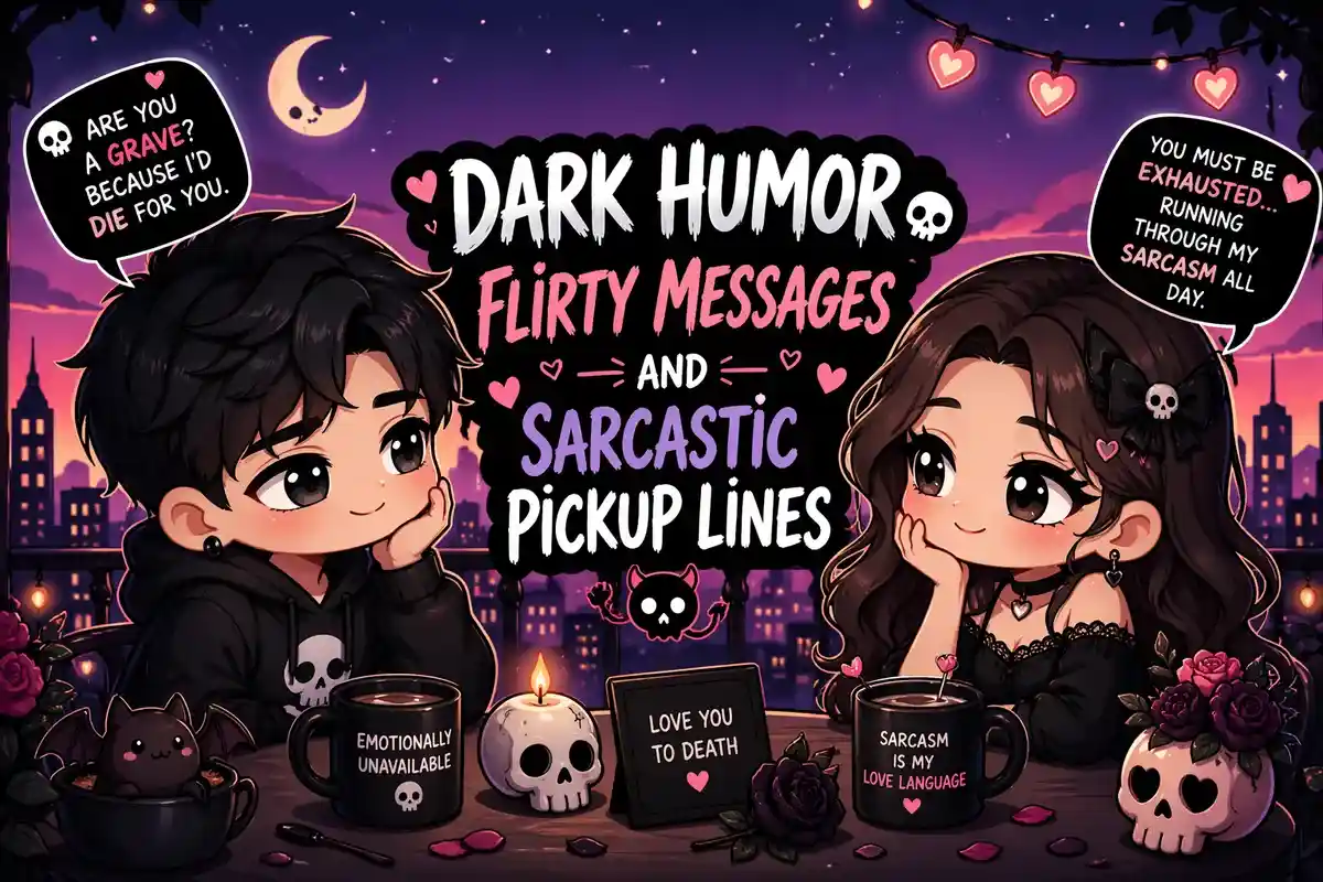 Dark Humor Flirty Messages and Sarcastic Pickup Lines
