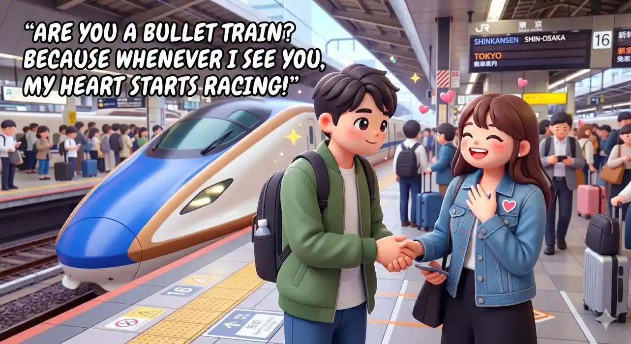 are-you-a-bullet-train-because-whenever-i-see-you-my-heart-starts-racing railway romantic questions