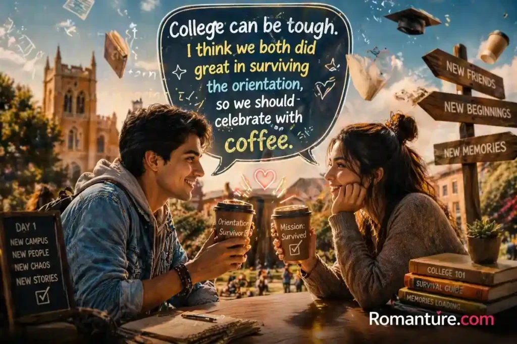 coffee celebration. College Pickup Lines.