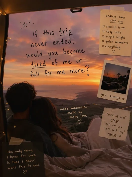 if-this-trip-never-ended-would-you-become-tired-of-me-or-fall-for-me-more railway romantic questions
