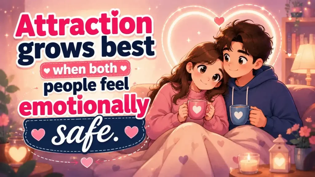 Attraction grows best when both people feel emotionally safe.
