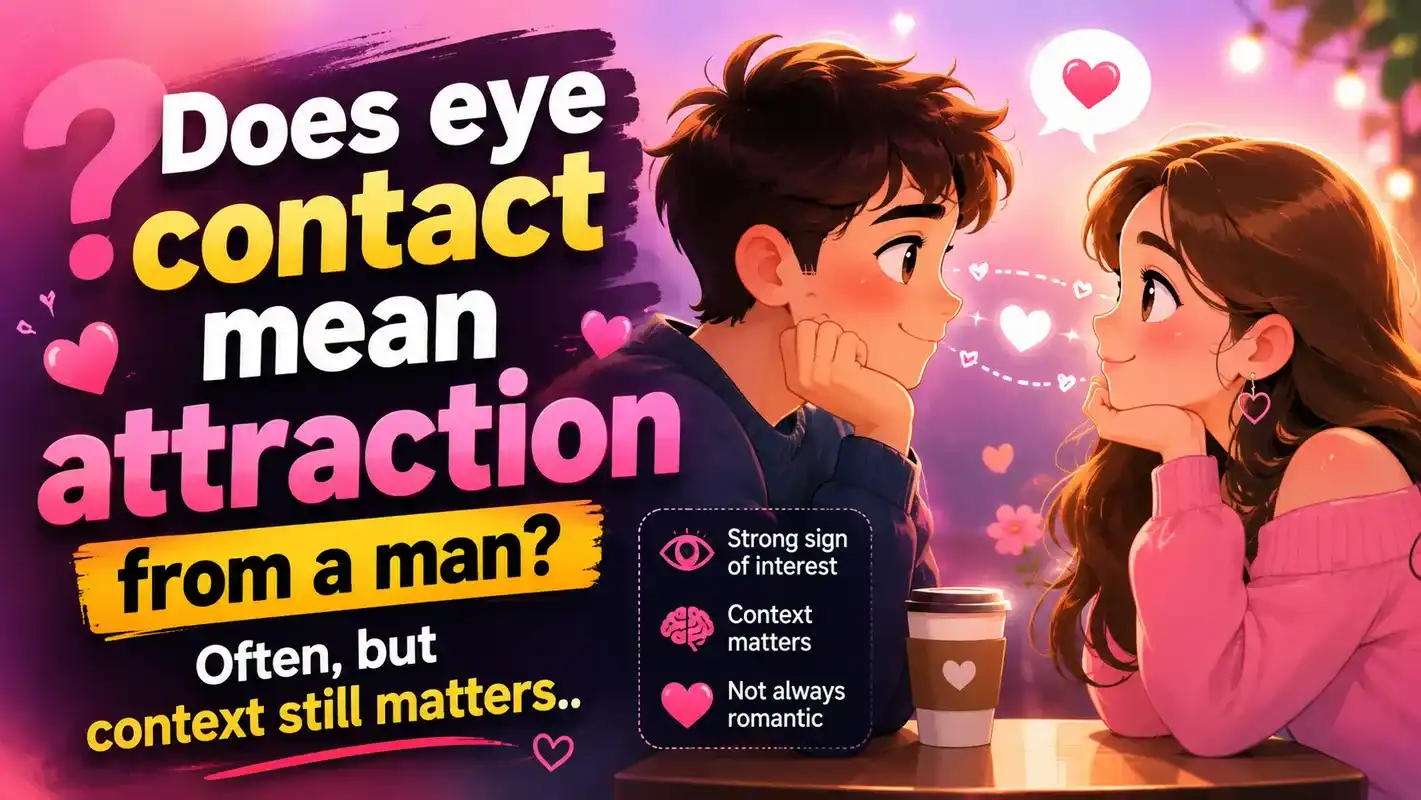 Does eye contact mean attraction from a man Often, but context still matters.