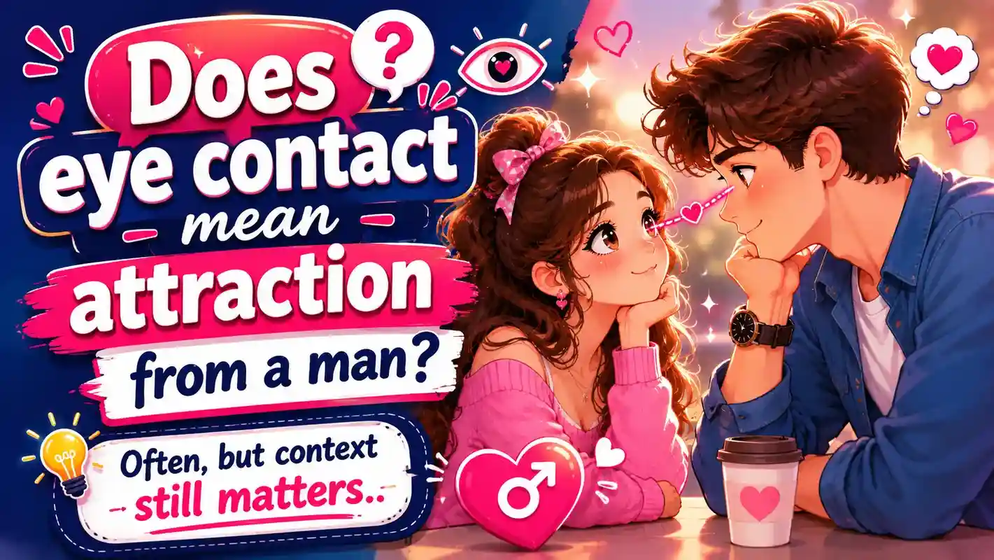 Does eye contact mean attraction from a man Often, but context still matters.