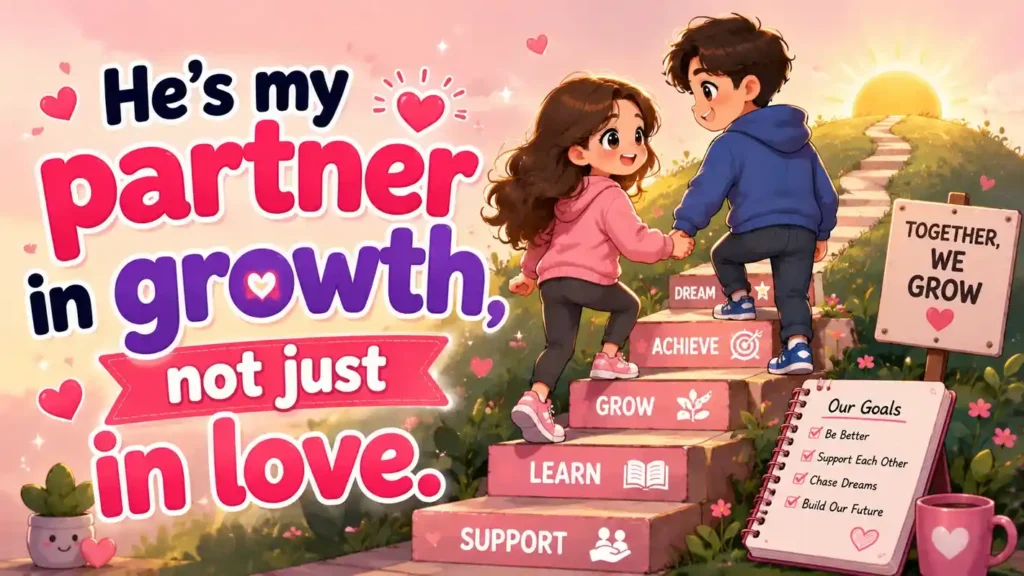 He's my partner in growth, not just in love.reasons-why-i-love-him