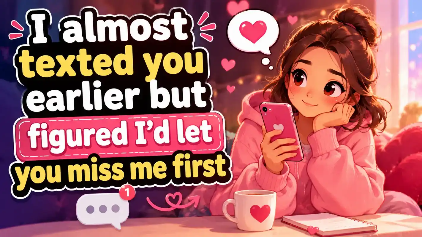 I almost texted you earlier but figured I’d let you miss me first