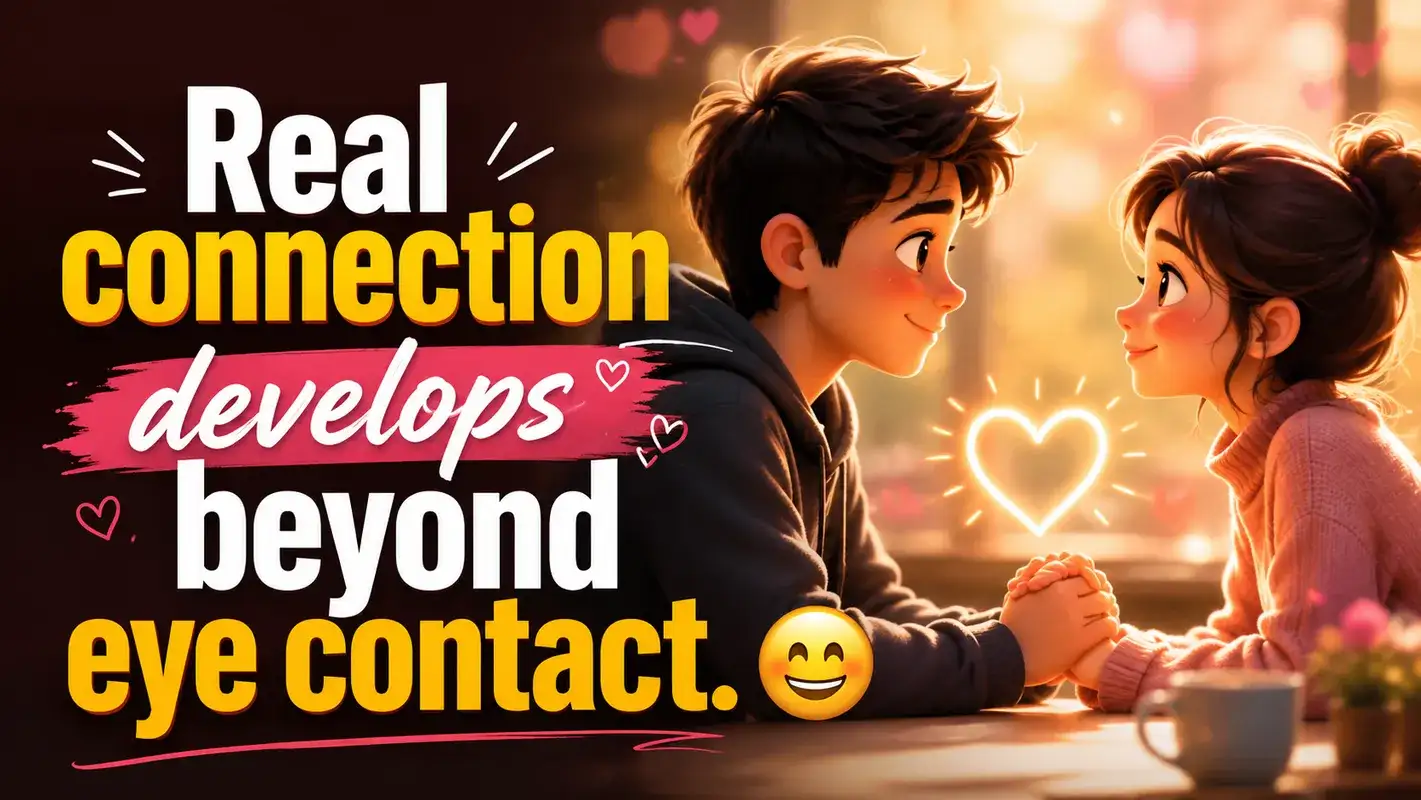 Real connection develops beyond eye contact. 😊