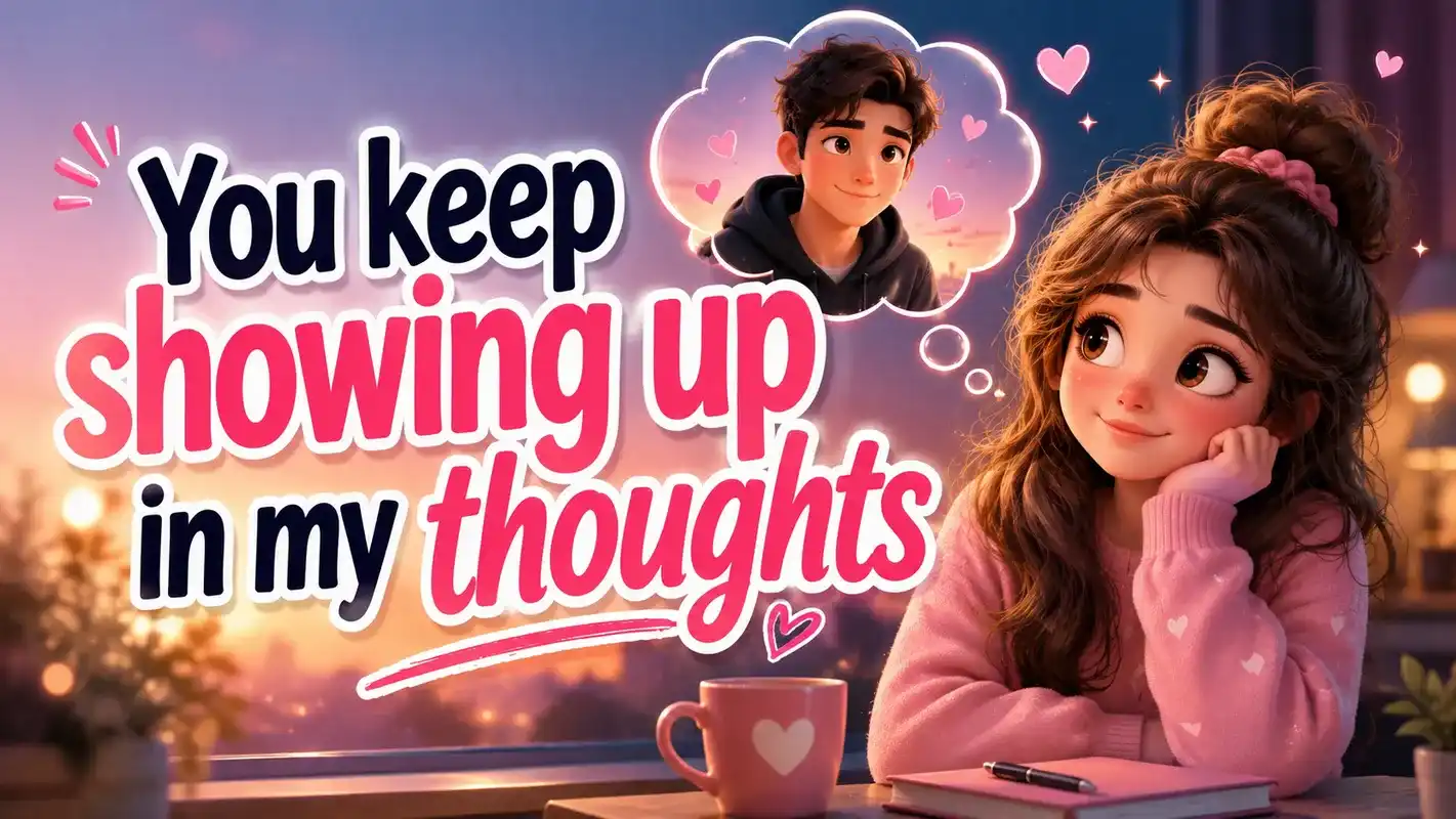 You keep showing up in my thoughtsrizz lines for him