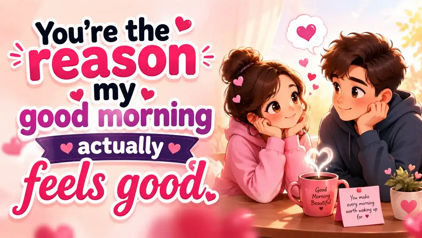 You’re the reason my good morning actually feels good.good morning texts that make him smile