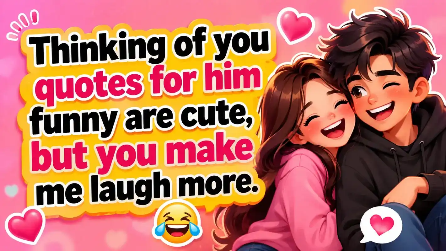 thinking-of-you-quotes-for-him-funny-are-cute-but-you-make-me-laugh-more-thinking-of-you-quotes-for-him