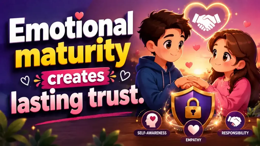 Emotional maturity creates lasting trust.