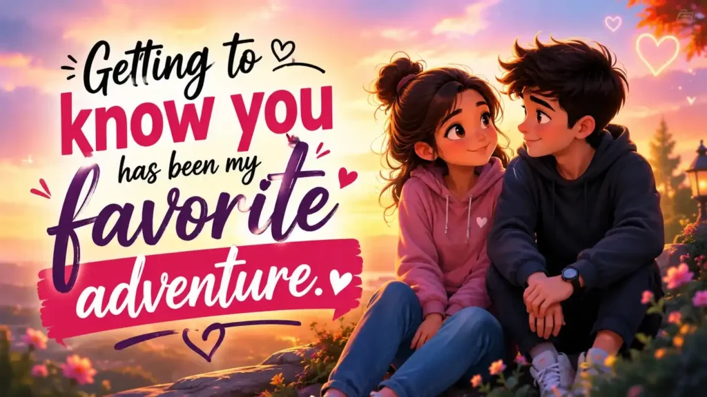 Getting to know you has been my favorite adventure.
