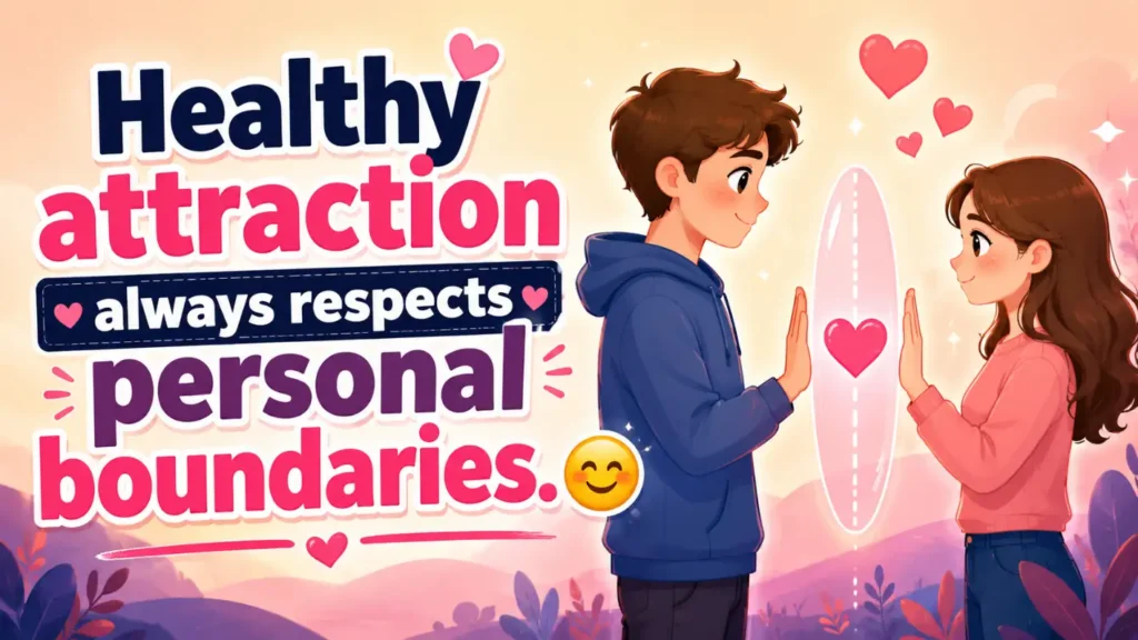 Healthy attraction always respects personal boundaries. 😊
