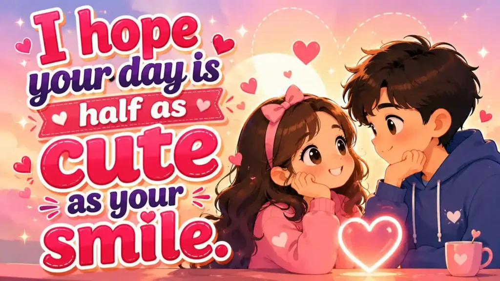 I hope your day is half as cute as your smile.