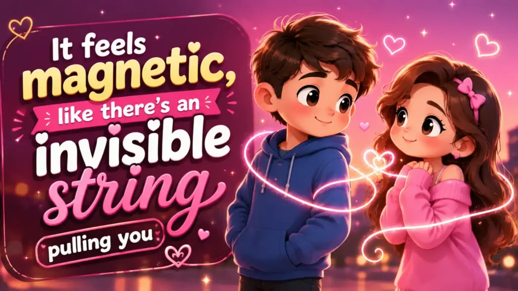 It feels magnetic, like there's an invisible string pulling you