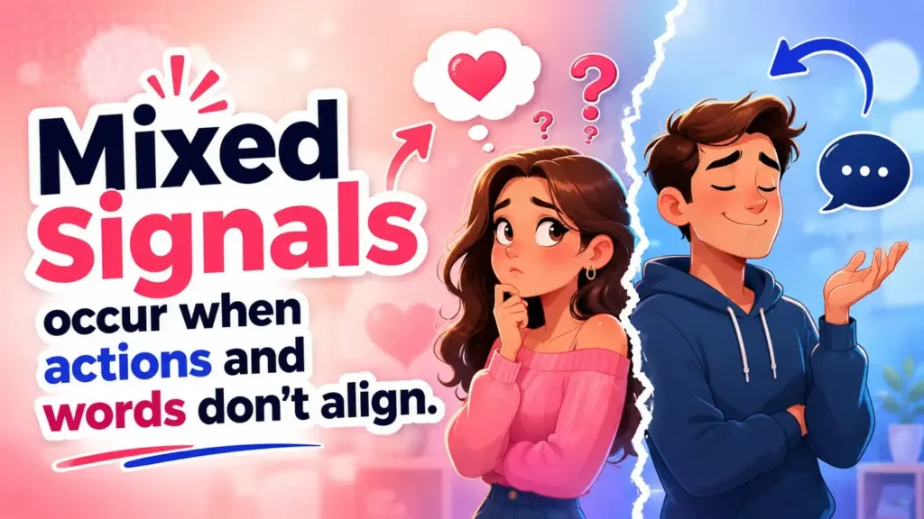 Mixed signals occur when actions and words don’t align.