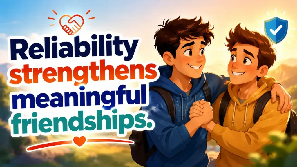 Reliability strengthens meaningful friendships.