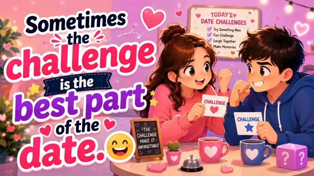Sometimes the challenge is the best part of the date. 😄