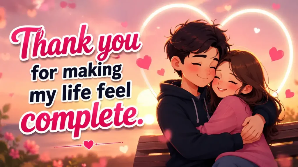 Thank you for making my life feel complete.