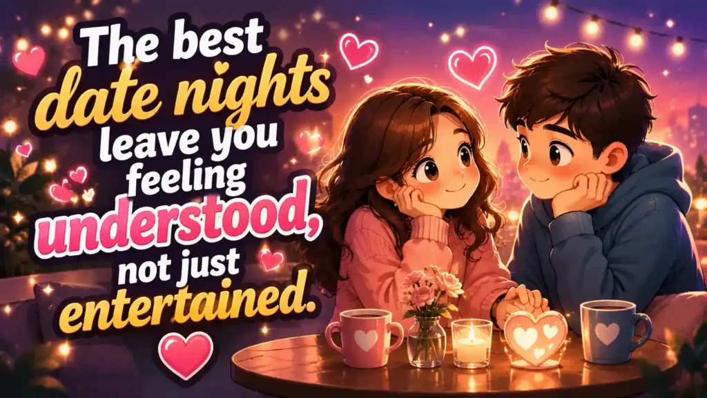 The best date nights leave you feeling understood, not just entertained. ❤️