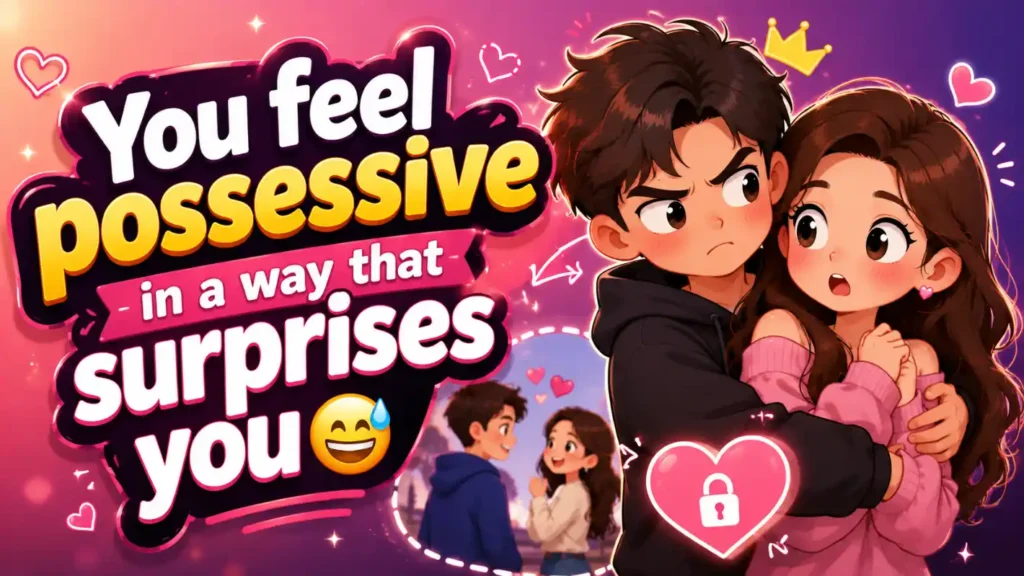 You feel possessive in a way that surprises you 😅