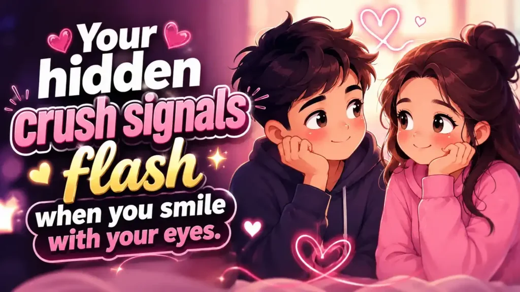 Your hidden crush signals flash when you smile with your eyes