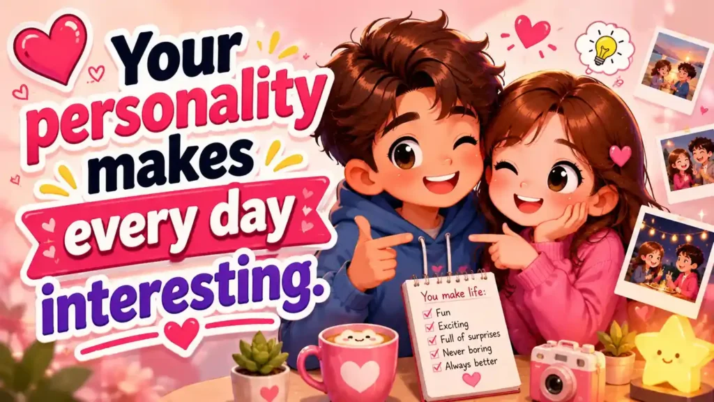 Your personality makes every day interesting.
