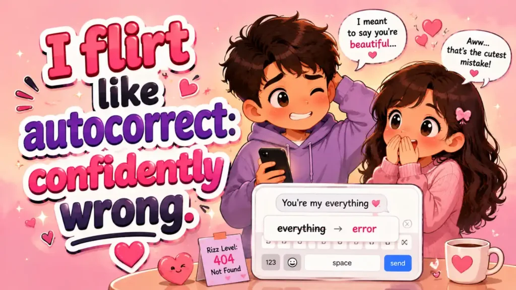 I flirt like autocorrect confidently wrong.