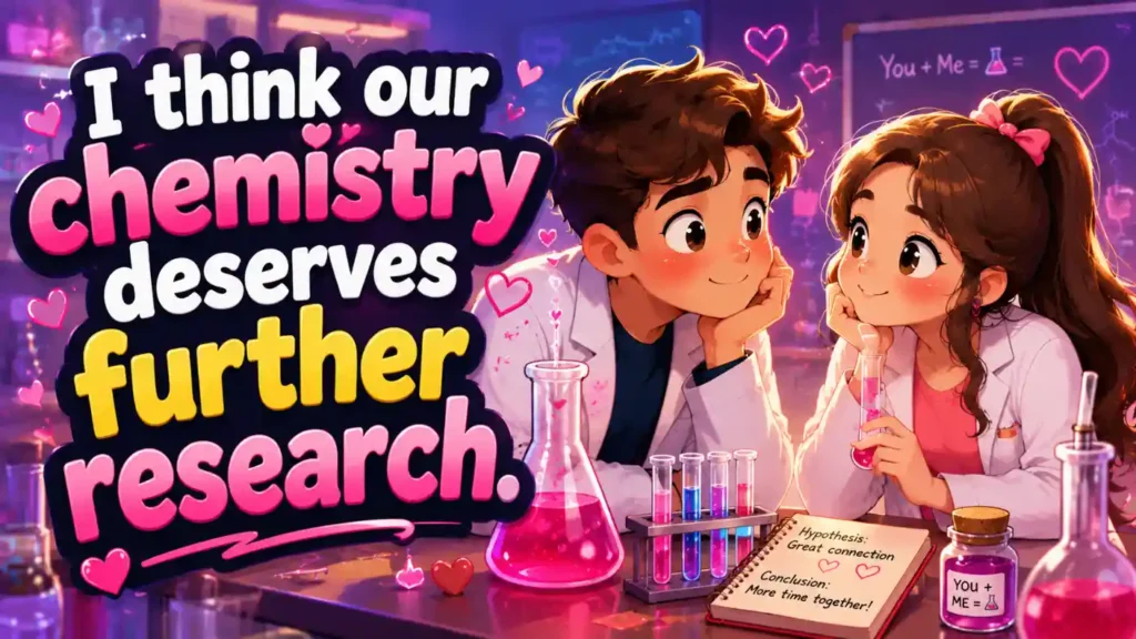 I think our chemistry deserves further research.