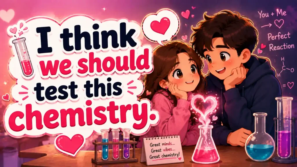 I think we should test this chemistry.