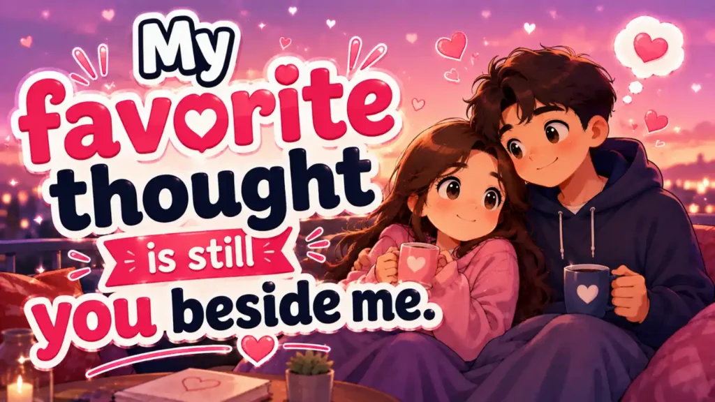 My favorite thought is still you beside me.