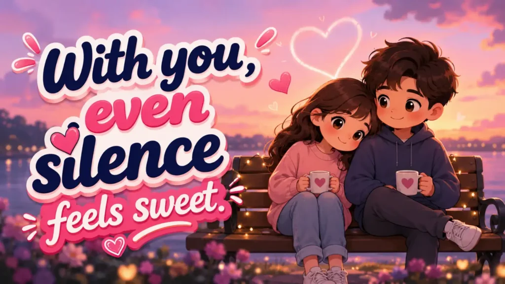 With you, even silence feels sweet.