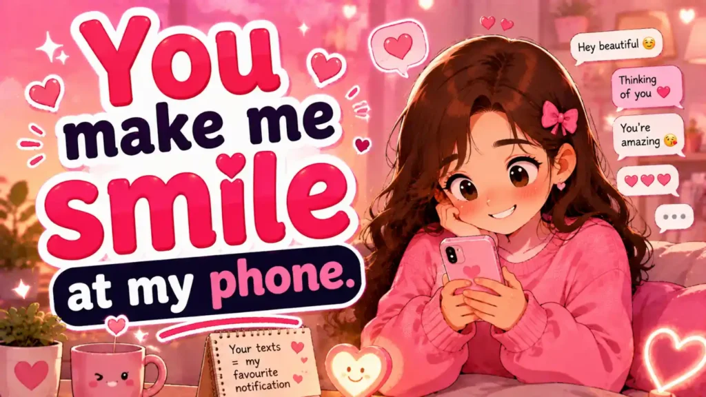 You make me smile at my phone.