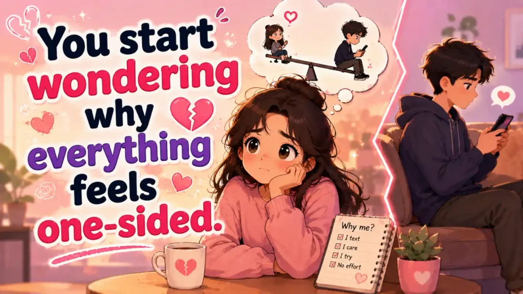 You start wondering why everything feels one-sided.