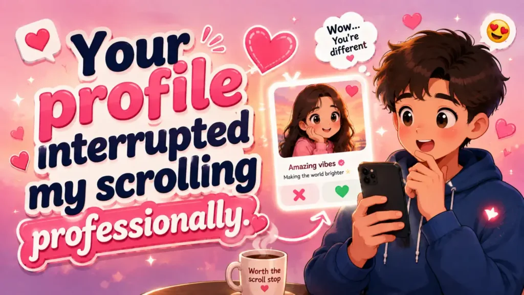 Your profile interrupted my scrolling professionally.